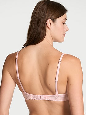 Cotton Shadow Stripe Unlined Demi Bra