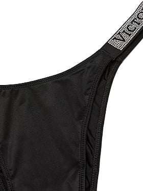 Buy Logo Shine Strap Push-Up Bra, Black - Order Bras online