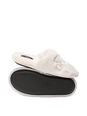 Faux-Fur Closed-Toe Slippers