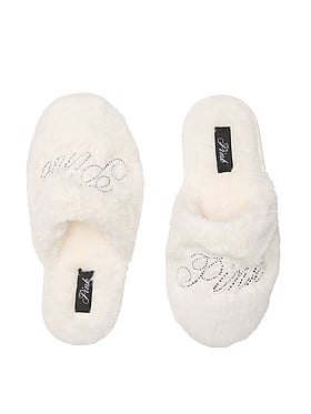 Faux-Fur Closed-Toe Slippers