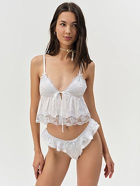 Sweetheart Satin Thong Panty