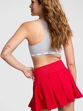 All-Day Cotton Foldover Pleated Skort