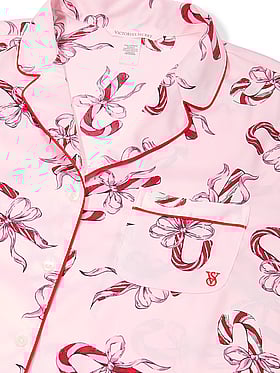 Glazed Satin Long Pajama Set