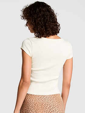 Vintage Ribbed Scoop Tee