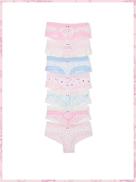 PINK x LoveShackFancy Satin PJ Short Sleeve And Boxer Set