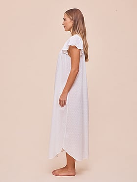 Shirred Neck Maxi Nightie