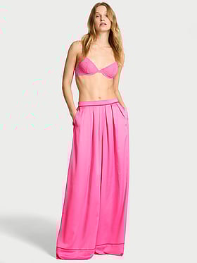 Glazed Satin Palazzo Sleep Pants
