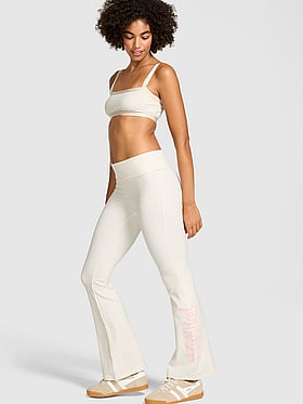 Soft Modal Foldover Kick-Flare Leggings