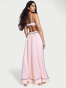 Glazed Satin Palazzo Sleep Pants