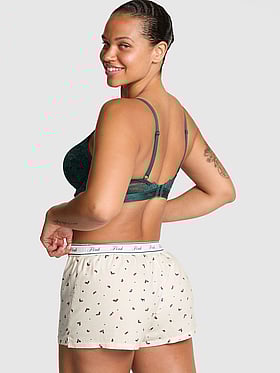 Flannel Boxy Pajama Shorts