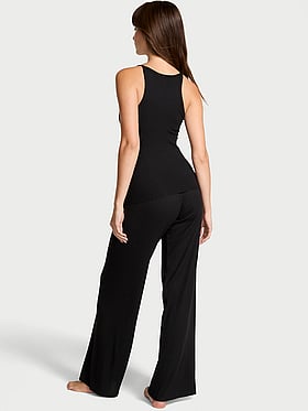 Modal Wide-Rib Lounge Tank & Pants Set