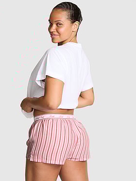 Flannel Boxy Pajama Shorts