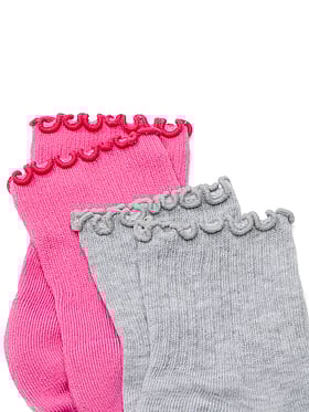 2-Pack Ruffle Quarter Socks