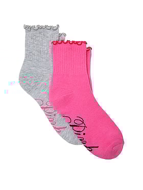 2-Pack Ruffle Quarter Socks