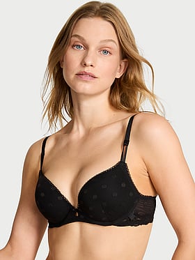 Sexy Tee Sheer Heritage Dot Push-Up Bra