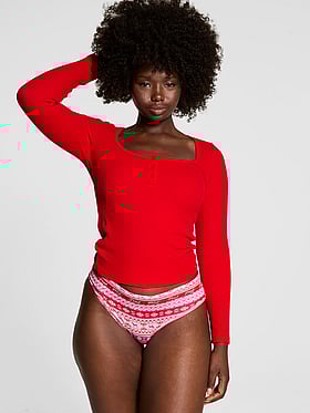 Thermal Henley Pajama Top