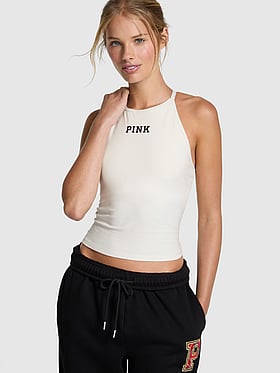 All-Day Cotton High-Neck Bra Tank