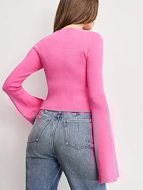 Bell Sleeve Knit Cardigan