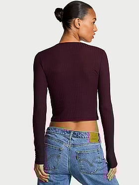 Modal Wide-Rib Lounge Cardigan