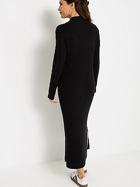 Cable Knit Longsleeve Dress