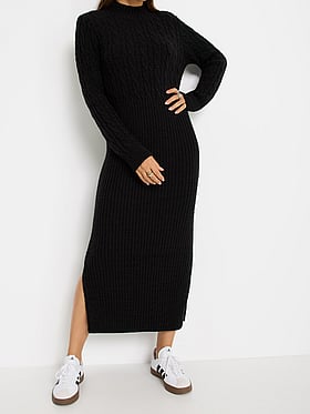 Cable Knit Longsleeve Dress