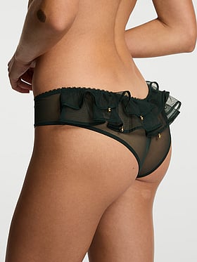 Jingle Belle Ruffled Mesh Cheeky Panty