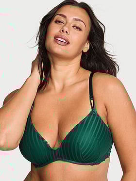 Sexy Tee Sheer Heritage Stripe Wireless Push-Up Bra