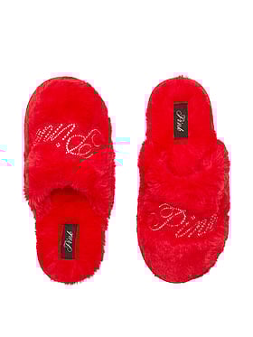 Faux-Fur Closed-Toe Slippers
