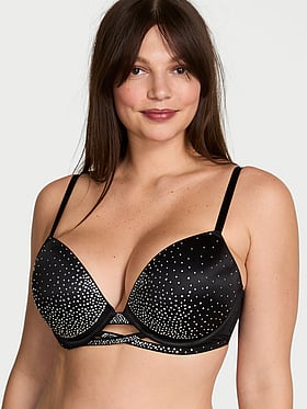 Sparkle Crystal Shine Cradle Push-Up Bra