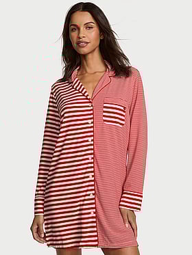 Modal Soft Button-Front Sleepshirt