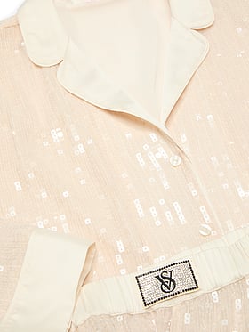 Sequin Shine Long Pajama Set