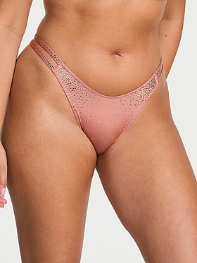 Sparkle Crystal Shine Strappy Thong Panty