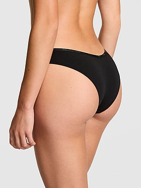 Logo Cotton Tanga Panty