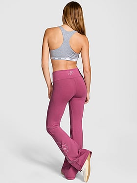 All-Day Cotton Foldover Flare Leggings