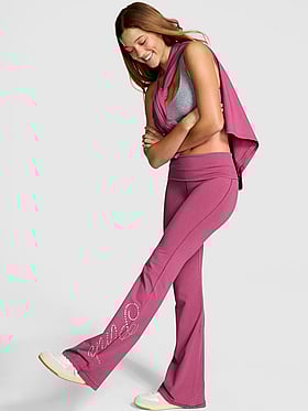 All-Day Cotton Foldover Flare Leggings