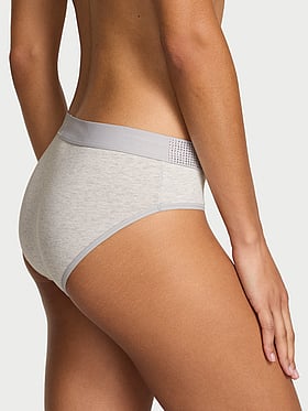 Shine-Waist Cotton Hiphugger Panty