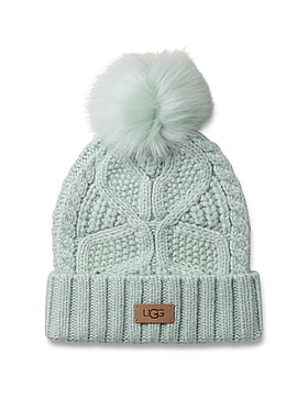 Cable Beanie With Pom