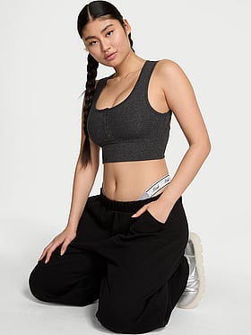 All-Day Cotton Henley Scoop Bra