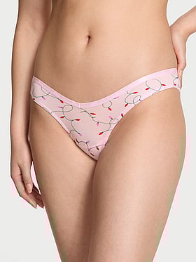 Logo Cotton Tanga Panty