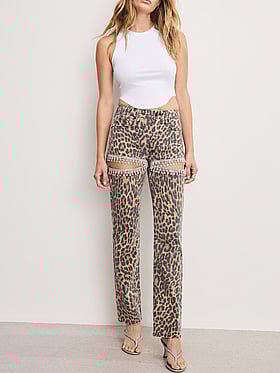 Leopard Good Icon Straight Diamond Jeans