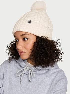 Cozy Cable-Knit Pom Beanie