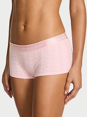 Logo Heart Pointelle Boyshort Panty
