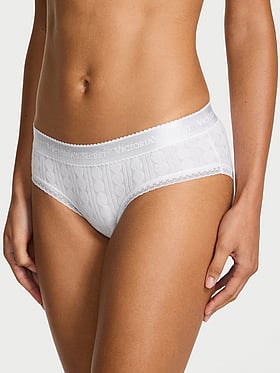 Logo Heart Pointelle Hiphugger Panty