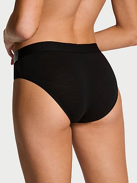 Shine-Waist Cotton Hiphugger Panty