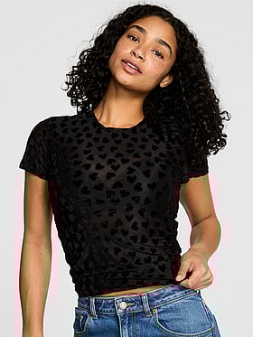 Base Heart Mesh Short-Sleeve Tee