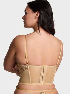 Showgirl Embroidery Unlined Balconette Bra Top