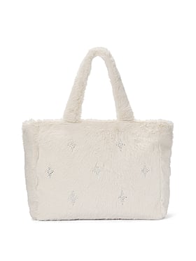 Cozy Faux Fur Sparkle Tote