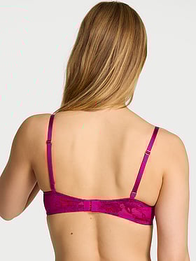 Rose Lace Lightly Lined Plunge Demi Bra