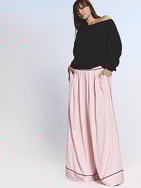 Glazed Satin Palazzo Sleep Pants