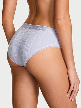 Logo Heart Pointelle Hiphugger Panty